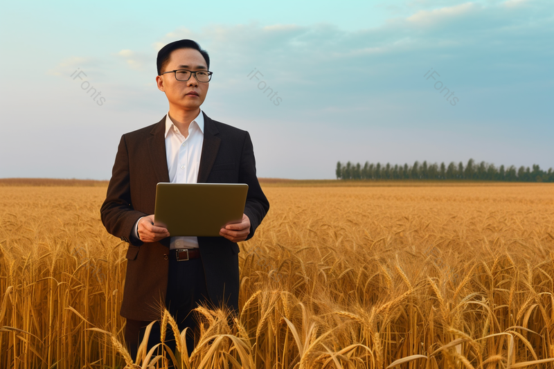 先进农业科研专家稻田里研究水稻,高清,摄影图,摄影图片,图片大全,摄影图免费下载